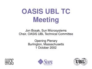 OASIS UBL TC Meeting
