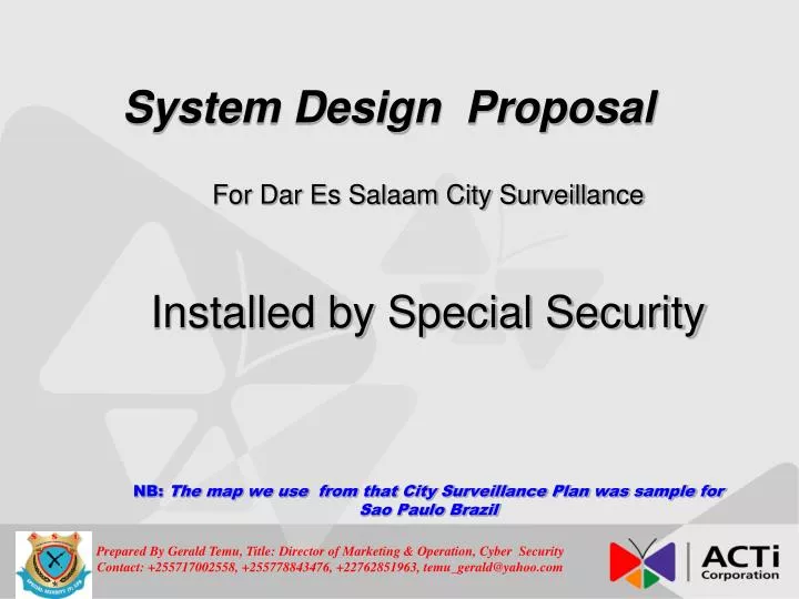 system design proposal