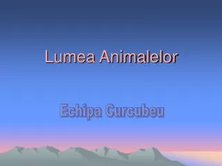 lumea animalelor