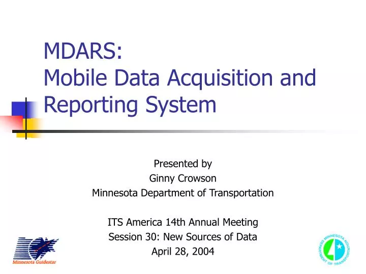 mdars mobile data acquisition and reporting system
