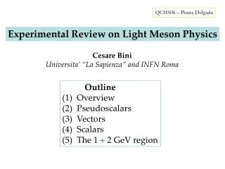 Experimental Review on Light Meson Physics