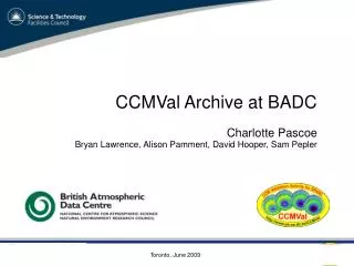 CCMVal Archive at BADC