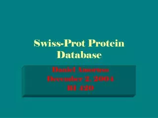 Swiss-Prot Protein Database