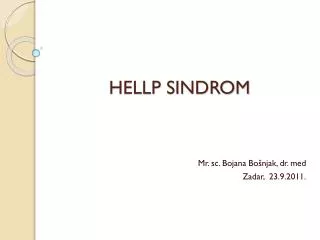 hellp sindrom