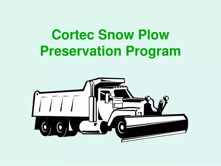 cortec snow plow preservation program