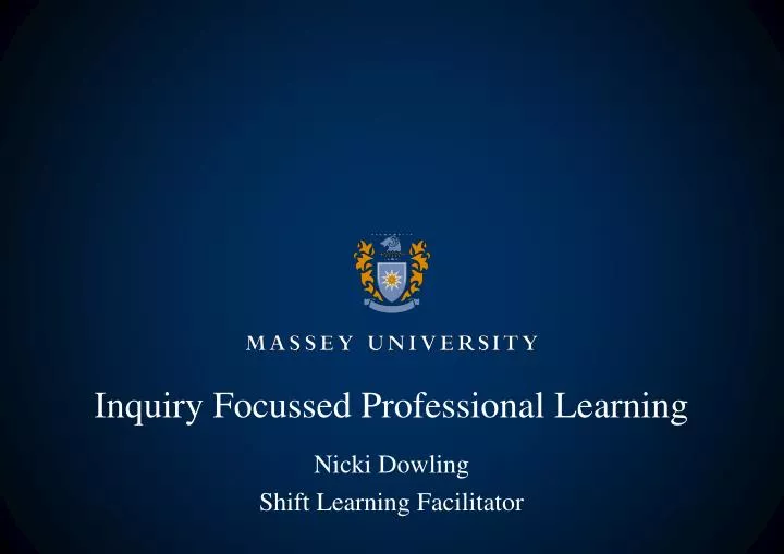 inquiry focussed professional learning