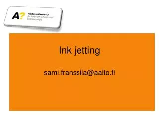 Ink jetting