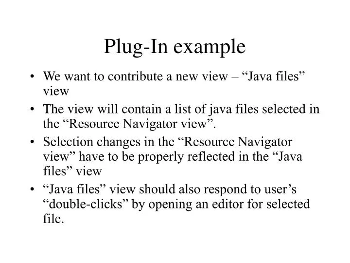 plug in example
