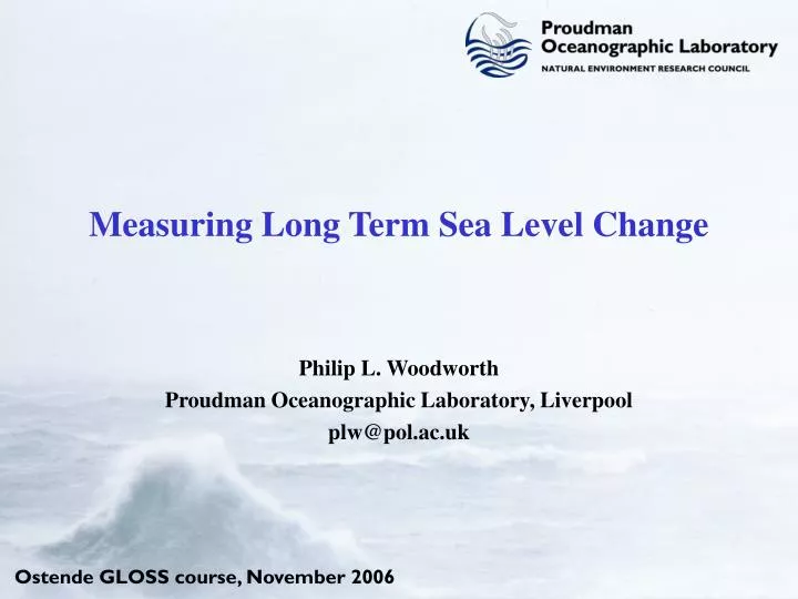 measuring long term sea level change