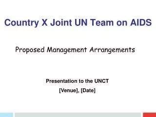 Country X Joint UN Team on AIDS