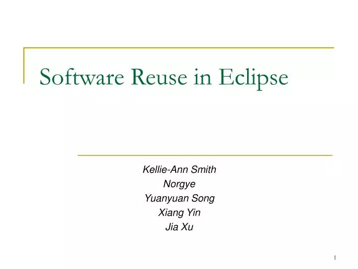 software reuse in eclipse