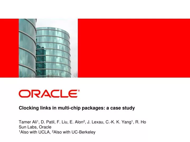 clocking links in multi chip packages a case study