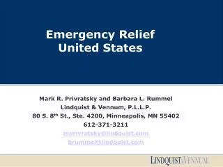 Emergency Relief United States