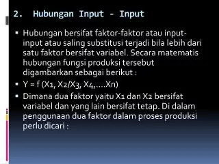 hubungan input input