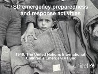 SD emergency preparedness and response activities