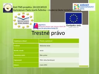 trestn pr vo