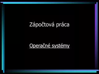 z po tov pr ca