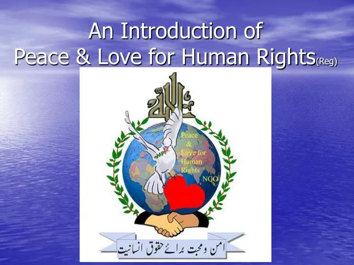 an introduction of peace love for human rights reg
