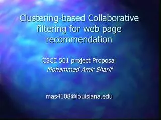 Clustering-based Collaborative filtering for web page recommendation