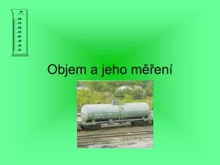 objem a jeho m en