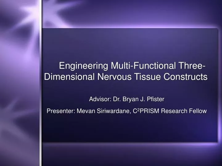 engineering multi functional three dimensional nervous tissue constructs