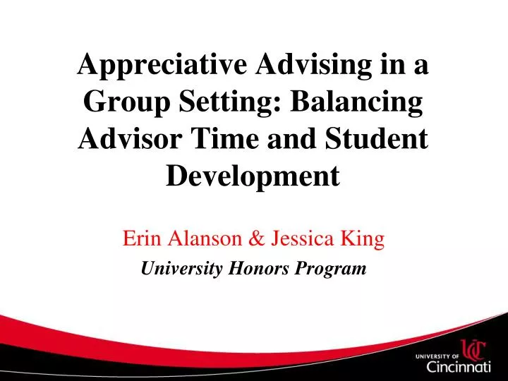 appreciative advising in a group setting balancing advisor time and student development