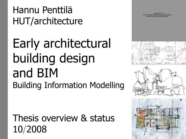 early architectural building design and bim building information modelling