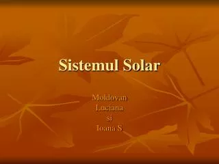 sistemul solar