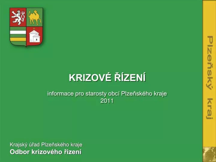 krizov zen informace pro starosty obc plze sk ho kraje 2011