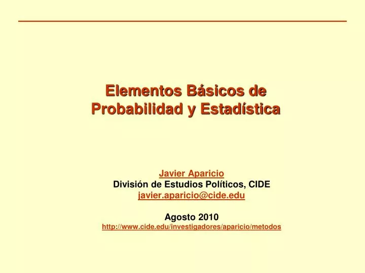 elementos b sicos de probabilidad y estad stica