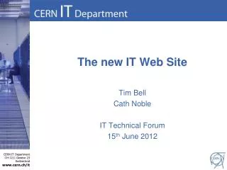 The new IT Web Site