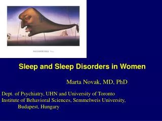 Sleep and Sleep Disorders in Women