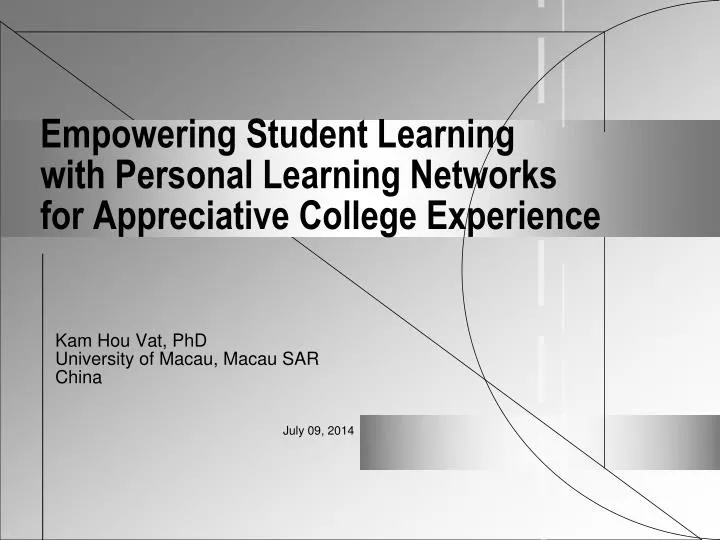 empowering student learning with personal learning networks for appreciative college experience