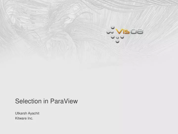selection in paraview