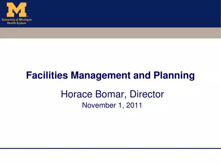 facilities management and planning