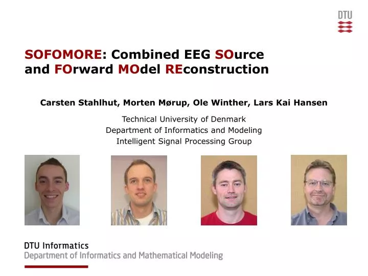 sofomore combined eeg so urce and fo rward mo del re construction