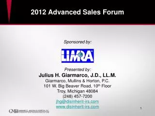 2012 Advanced Sales Forum