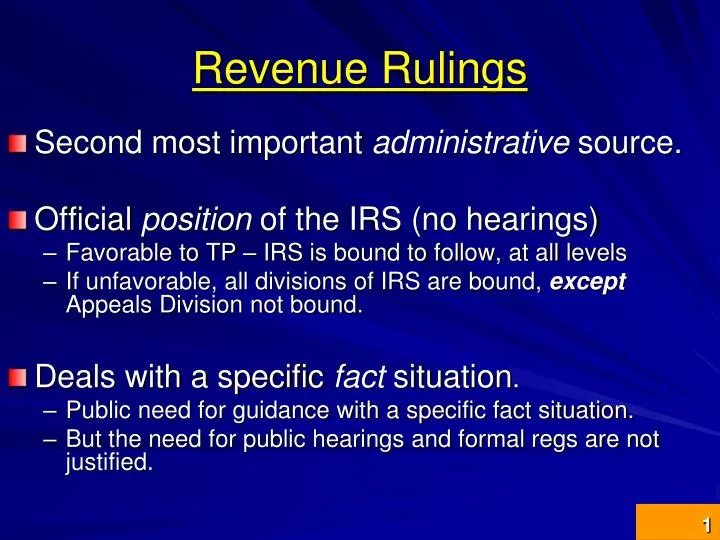 revenue rulings