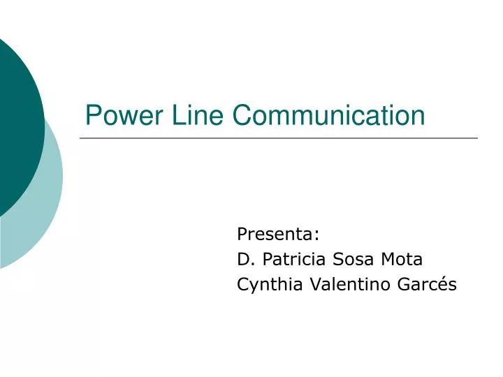 power line communication