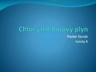 chl r jako bojov plyn