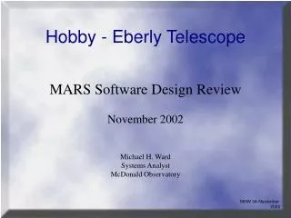 Hobby - Eberly Telescope