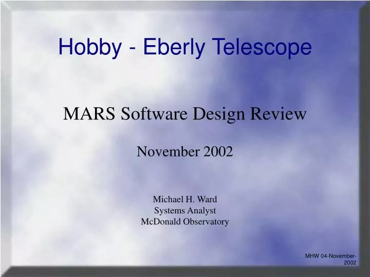 hobby eberly telescope
