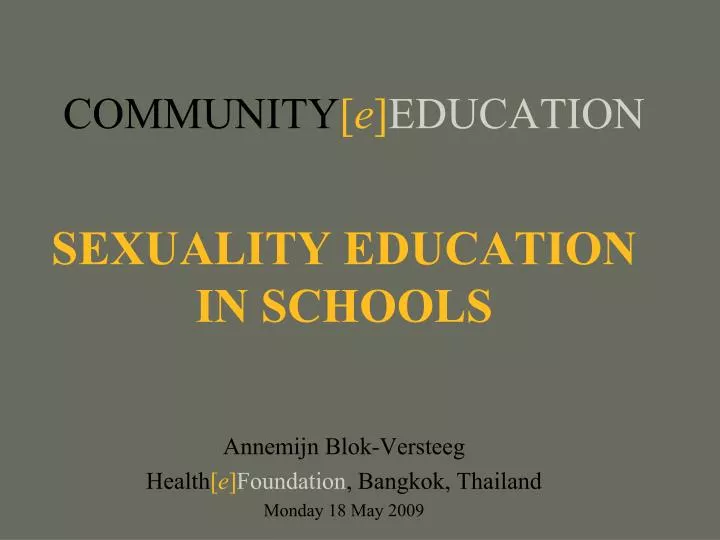 community e education