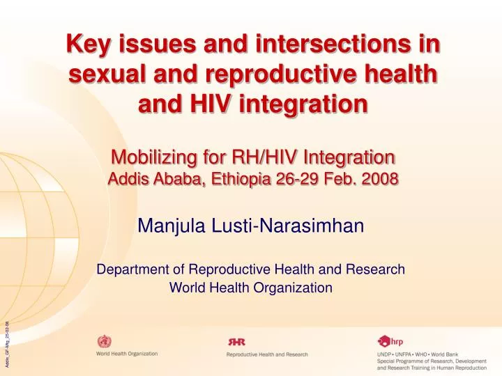 manjula lusti narasimhan department of reproductive health and research world health organization