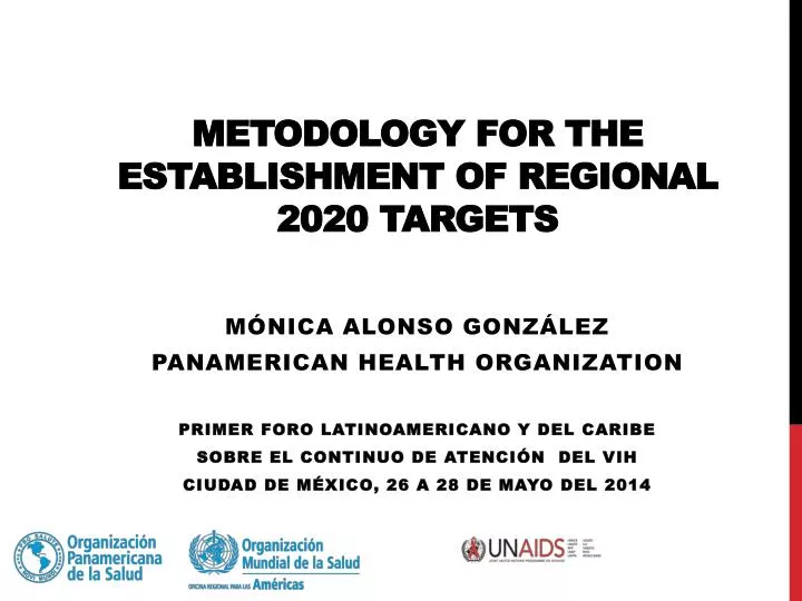 metodology for the establishment of regional 2020 targets