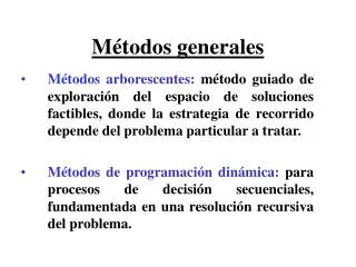 m todos generales