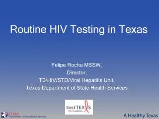 Routine HIV Testing in Texas