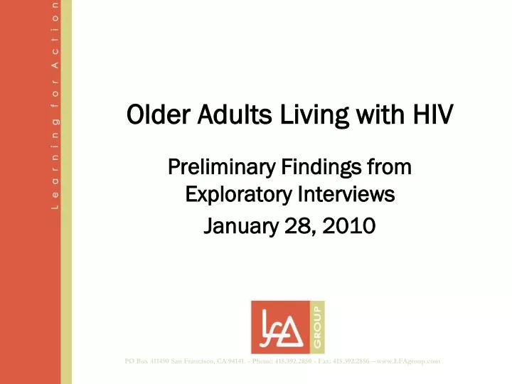 older adults living with hiv