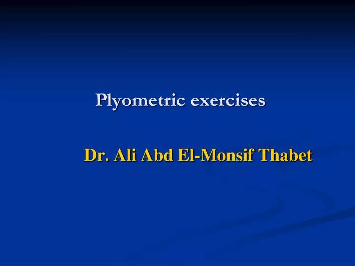 plyometric exercises