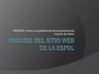 hadoop como una plataforma de procesamiento masivo de datos